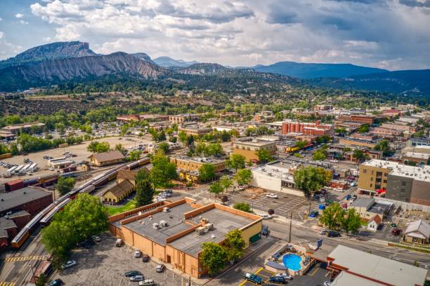 Aerial View of Durango Colorado in Summer