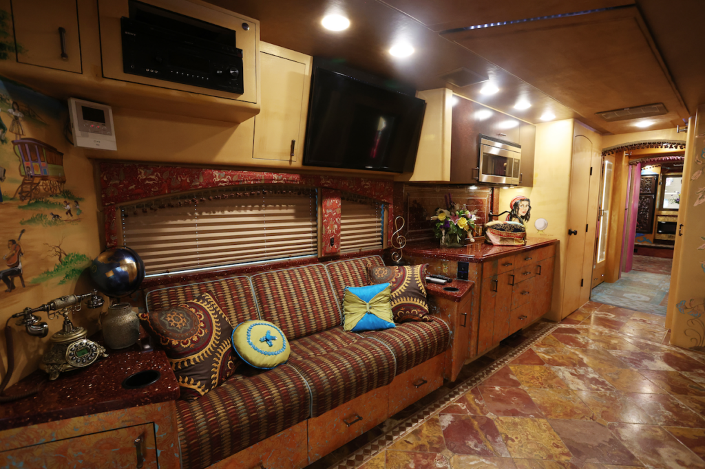 interior dolly parton bus