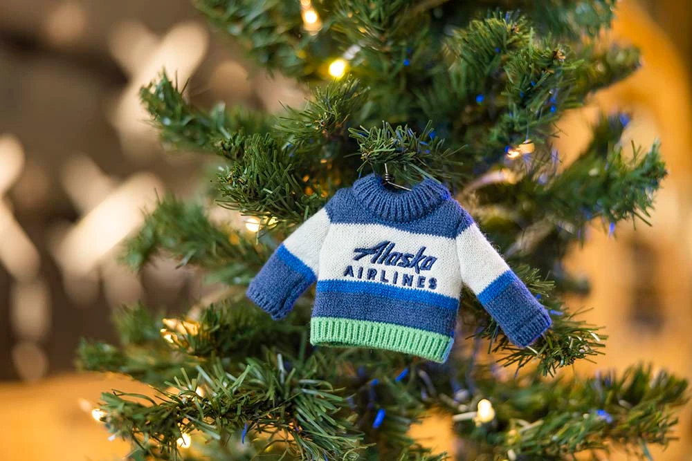 Alaska Airlines Reveals 2022 Christmas Sweater
