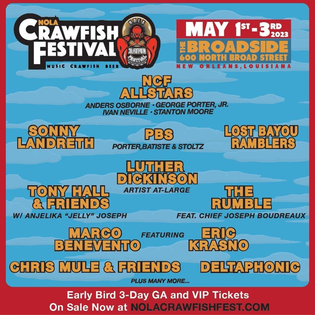 New Orleans Crawfish Festival Announces All-Star 2023 Line-up