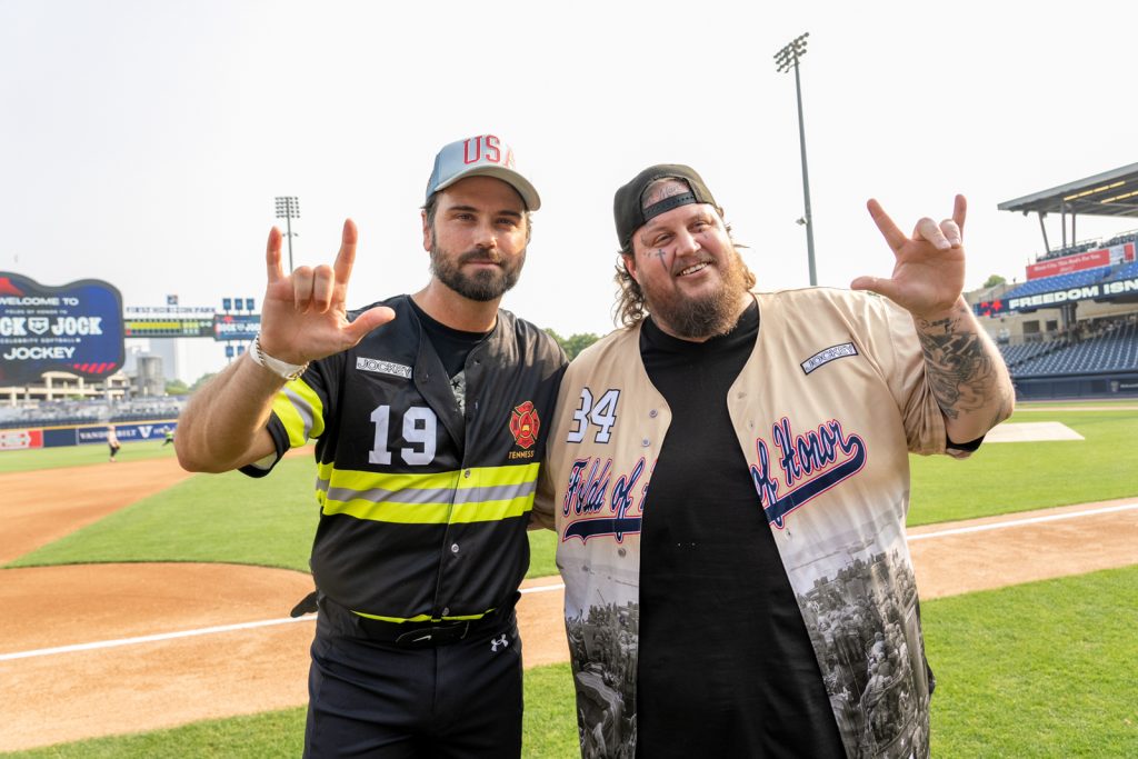 Celebrity softball outing scores charitable funds