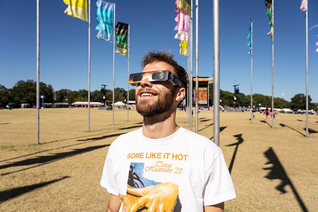 Partial Solar Eclipse At Austin City Limits Festival