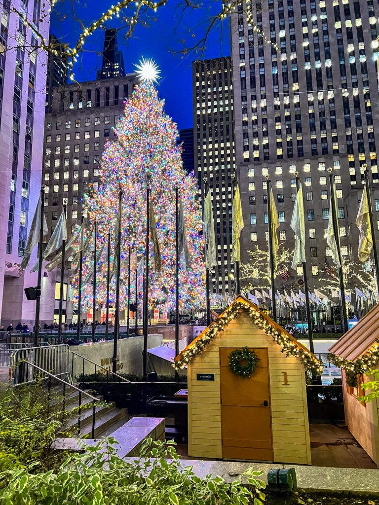 Rockefeller Center Christmas Tree Lights Up New York City