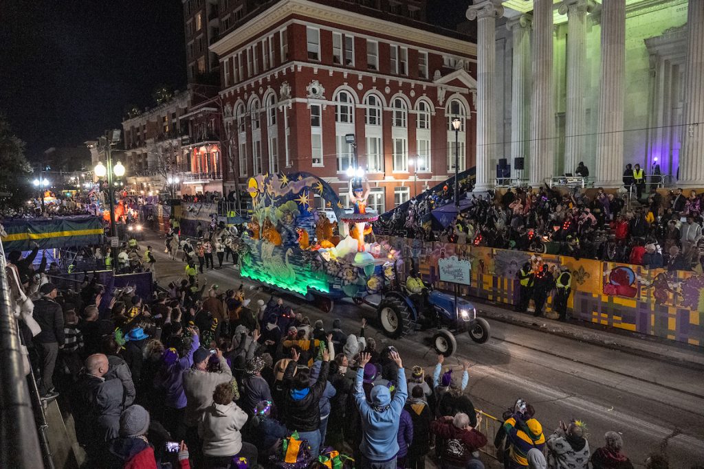 Krewe Of Proteus Rolled On The Uptown Parade Route 