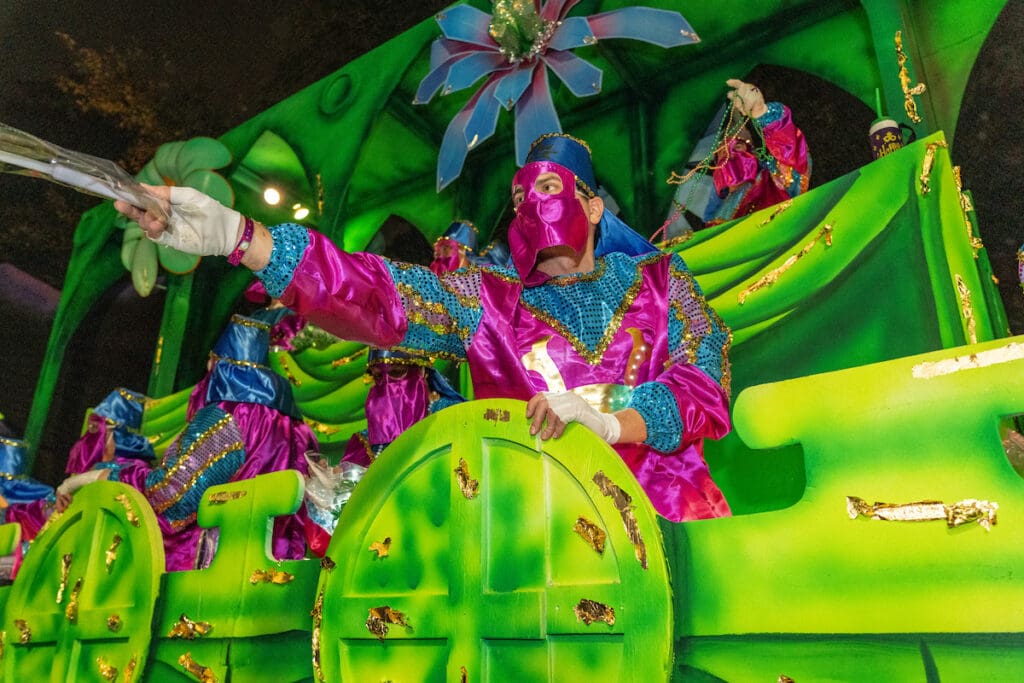 Krewe of Hermes Shines Along the Uptown Route