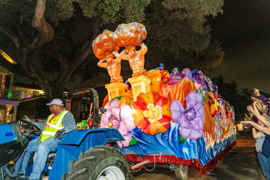 Krewe of Hermes Shines Along the Uptown Route