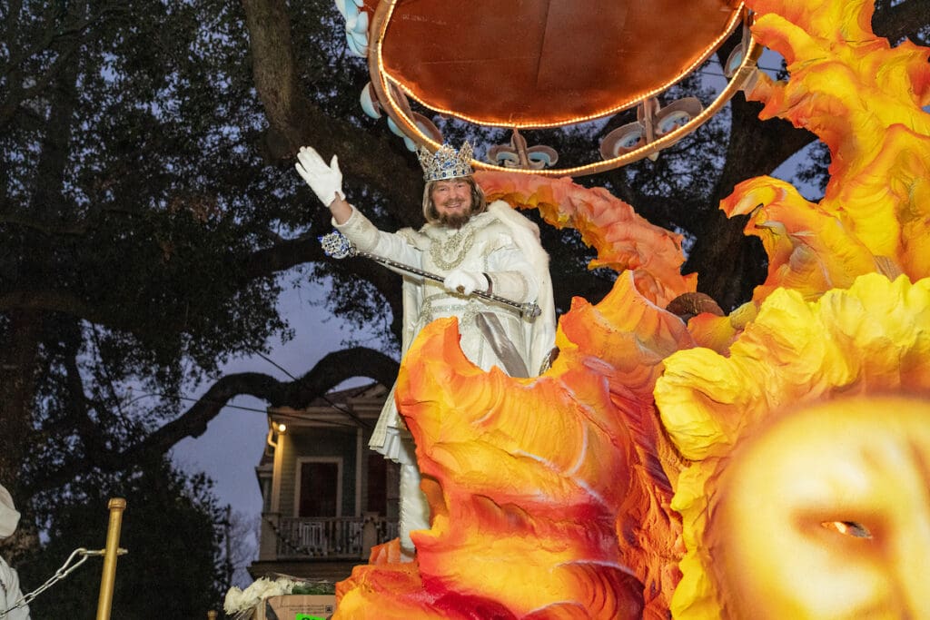 Krewe of Hermes Shines Along the Uptown Route