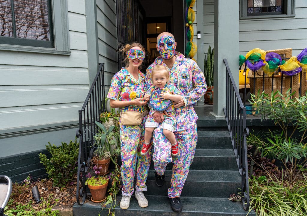 The Society of Saint Anne Parades Through the French Quarter 