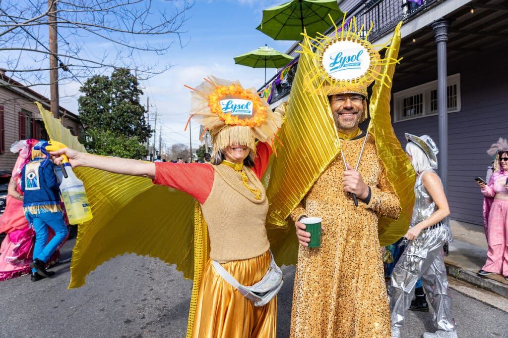 The Society of Saint Anne Parades Through the French Quarter 