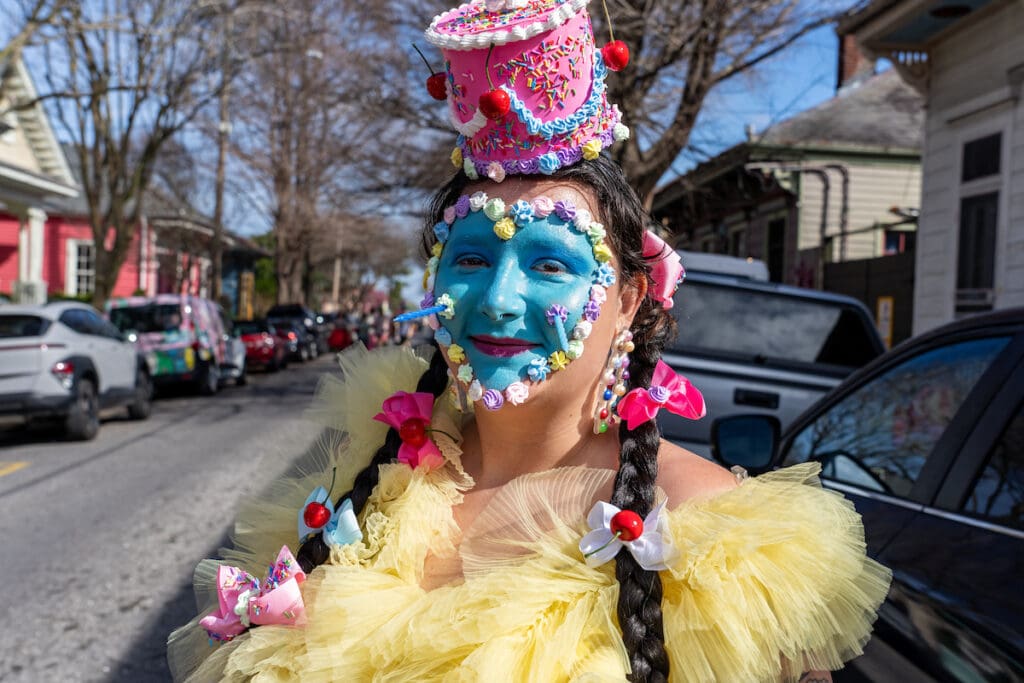 The Society of Saint Anne Parades Through the French Quarter 