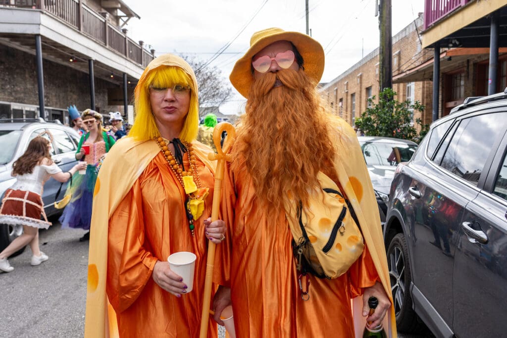 The Society of Saint Anne Parades Through the French Quarter 
