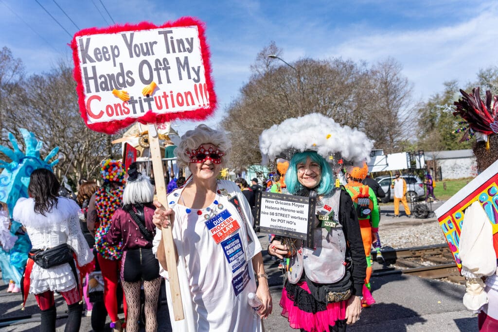 The Society of Saint Anne Parades Through the French Quarter 