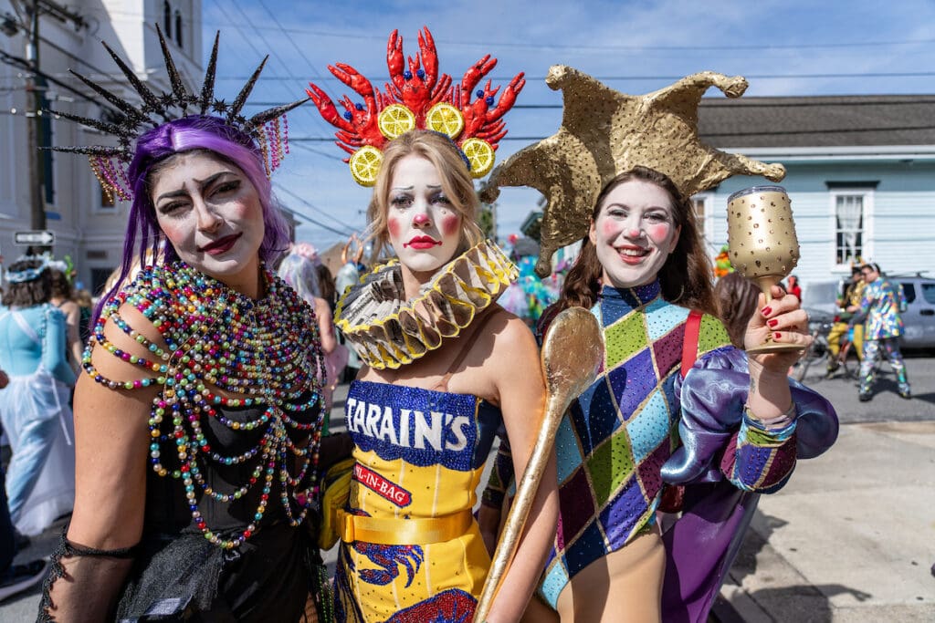 The Society of Saint Anne Parades Through the French Quarter 