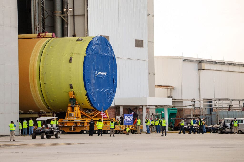 NASA Rolls Out Artemis III Rocket Stage in New Orleans