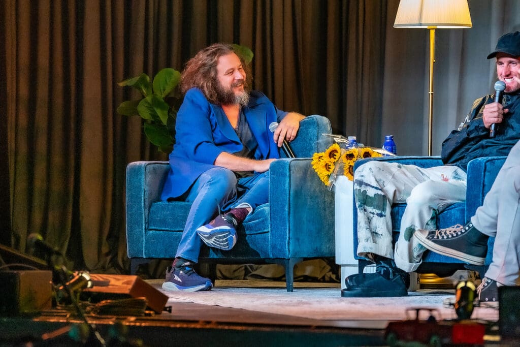 Jim James, Chris Benchetler and Ross James at Song Summit